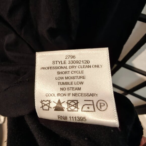 Tory Burch Black Beaded Collar Long Sleeve Top 100% Cotton Dressy Casual- Size L - Picture 3 of 7